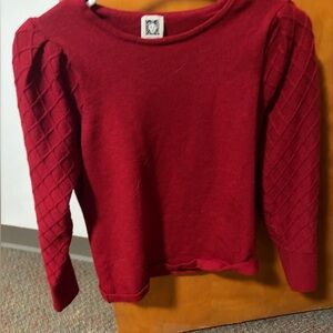 Anne Klein Burgundy Red Sweater Top